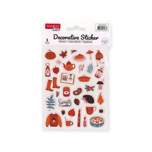 Picture of TANEX KIDS DECORATIVE ORANGE AUTUMN STICKERS